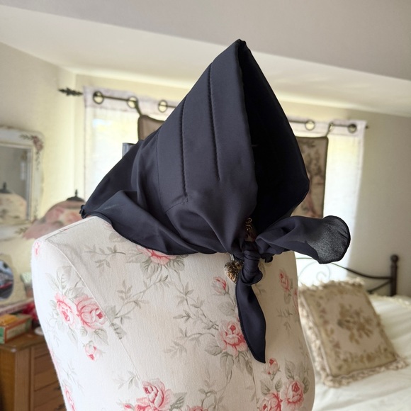 vintage black hair scarf - Picture 2 of 3